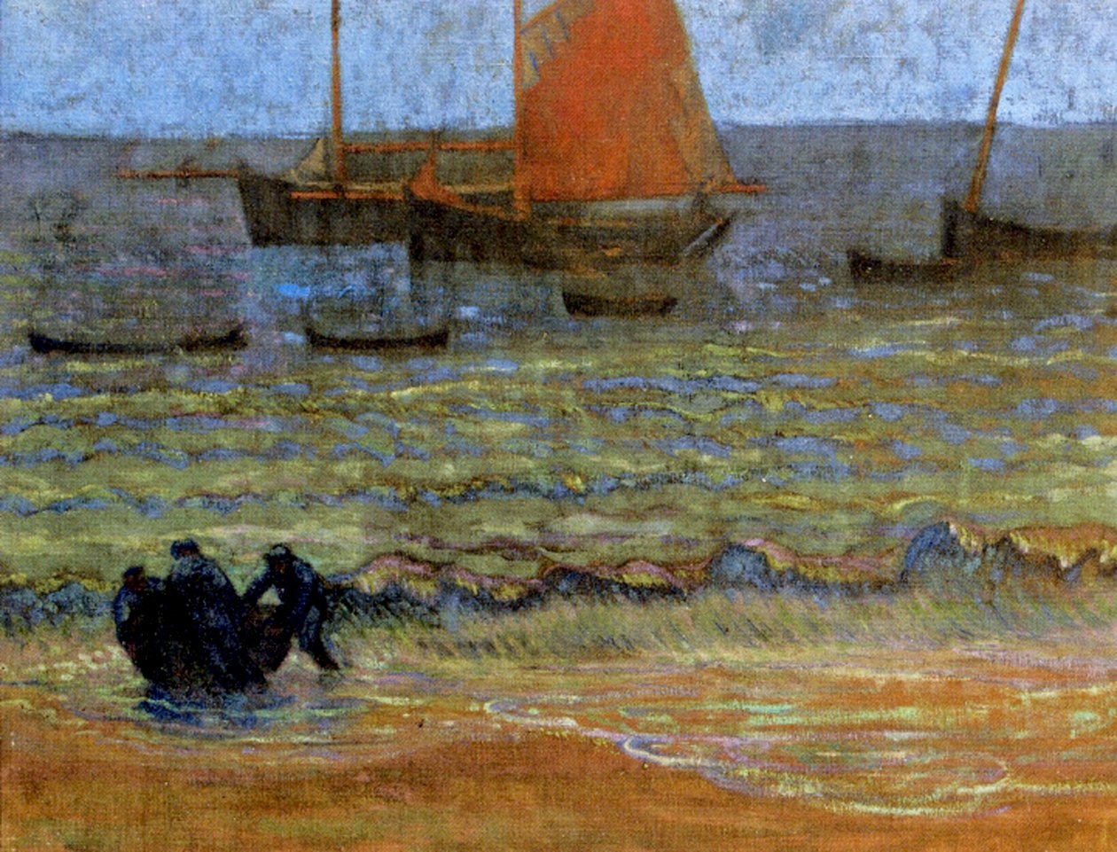 Mořské pobřeží, Bretaň, kolem 1890-92 od Emile Jourdan