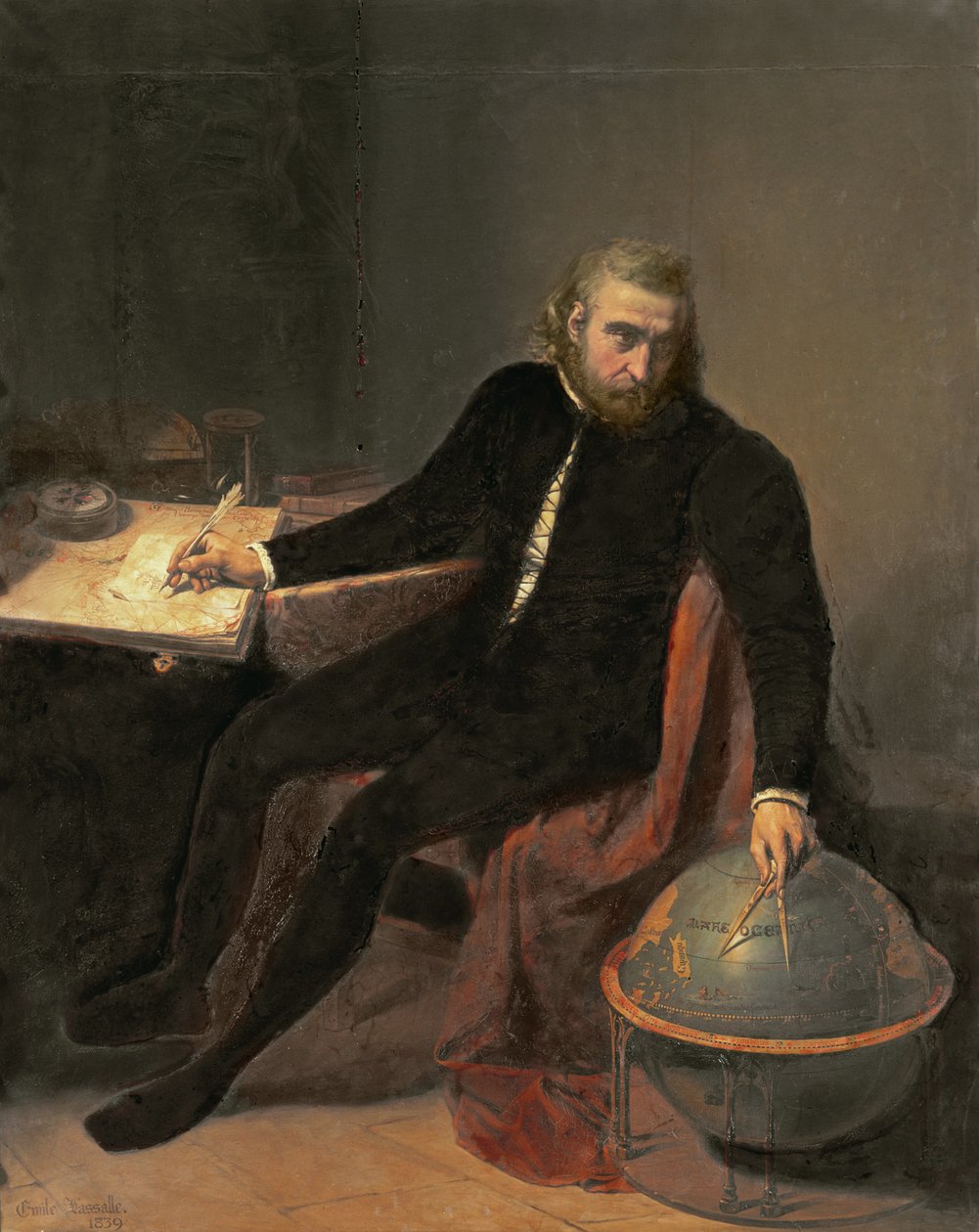 Kryštof Kolumbus, 1839 od Emile Lassalle