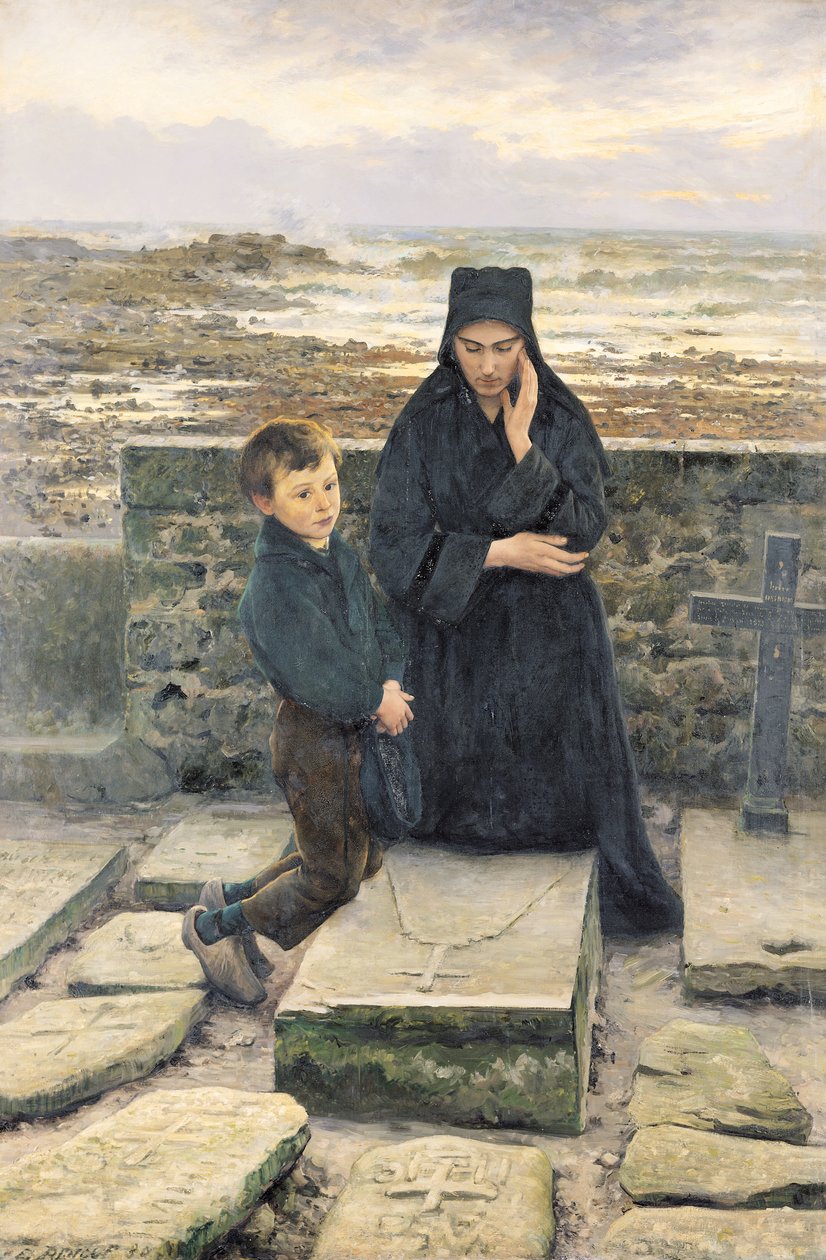 Vdova z Ile de Sein, 1880 od Emile Renouf