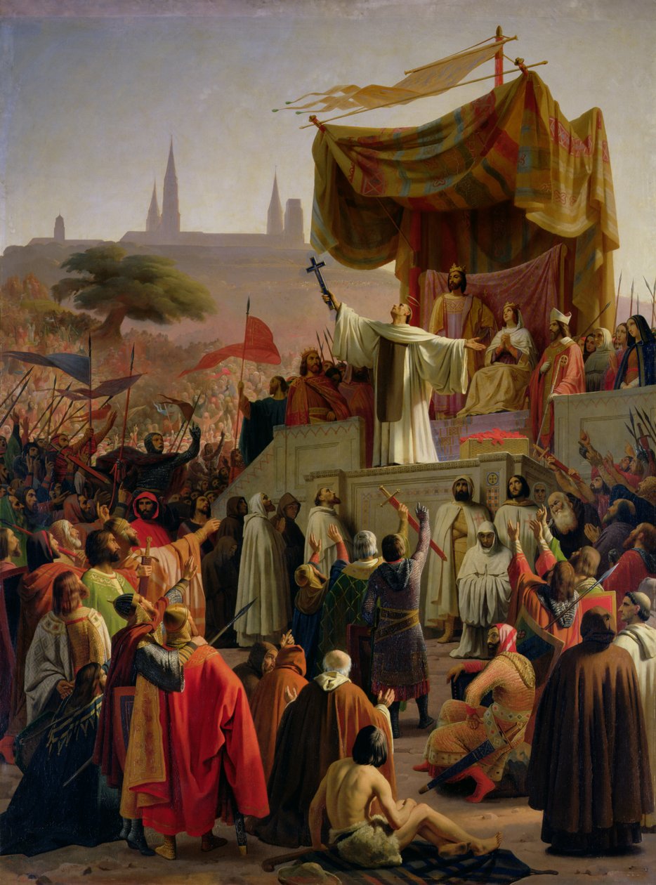 Svatý Bernard káže druhou křížovou výpravu ve Vezelay, 31. března 1146, 1840 od Emile Signol