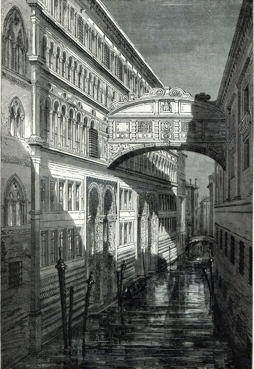 Most vzdechů, Benátky od Emile Theodore Therond