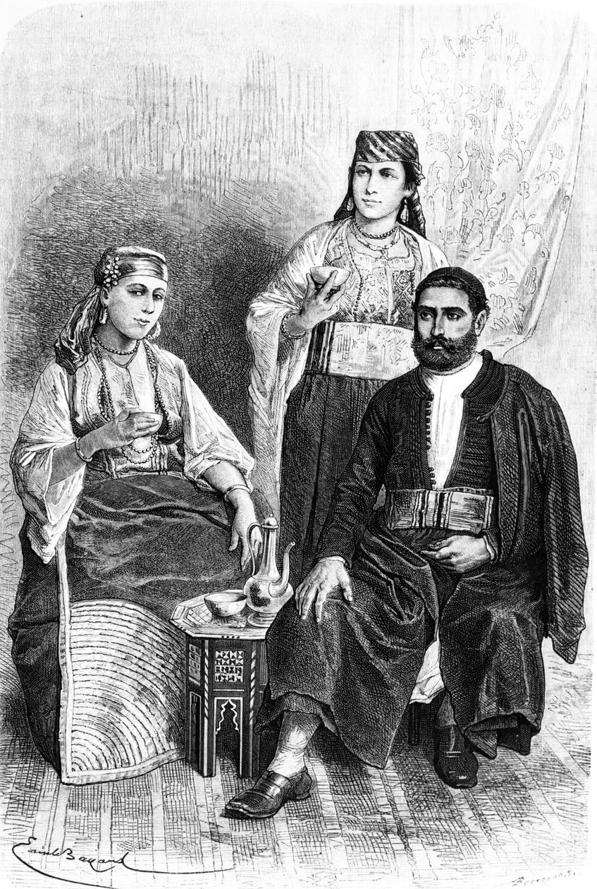 Židovští muži a ženy z Tangeru, 1878 od Emile Antoine Bayard