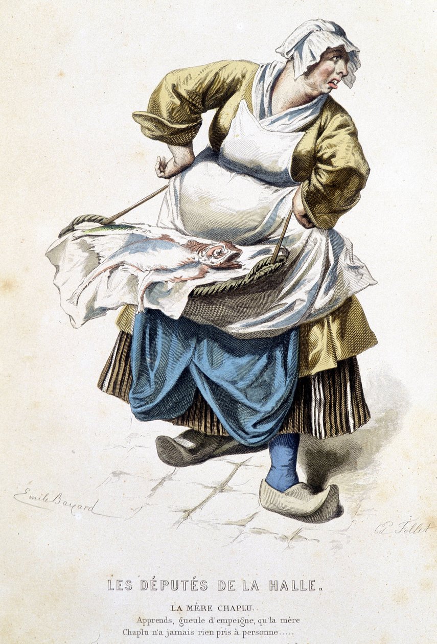 Matka Chaplu v "" Zástupci sálu "" - v "" Kompletní díla Beaumarchais "", kresby Emile Bayard, ed. Laplace Sanchez & cie, Paříž od Emile Antoine Bayard