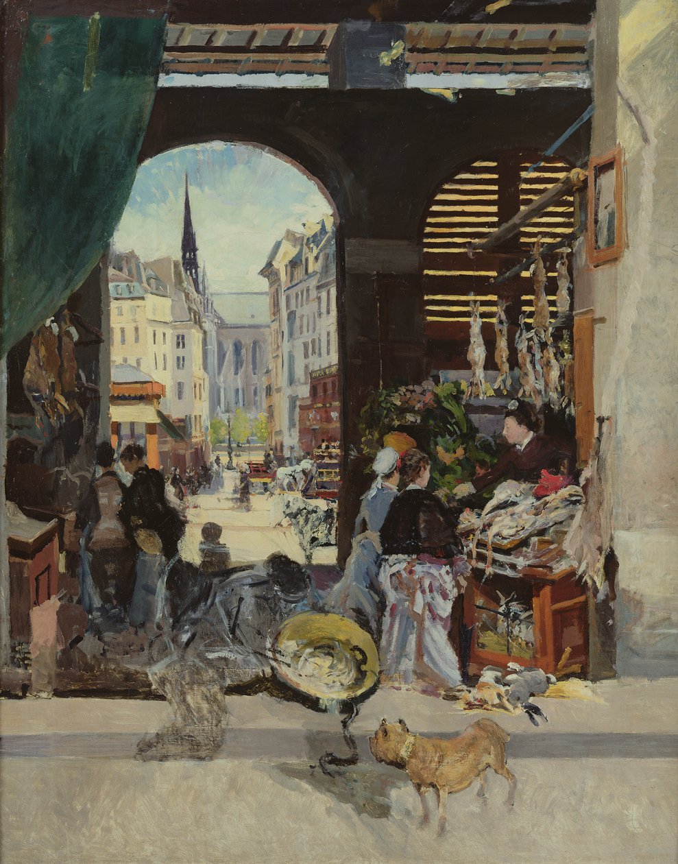 Carmes Market, Rue Maubert od Emile Antoine Guillier