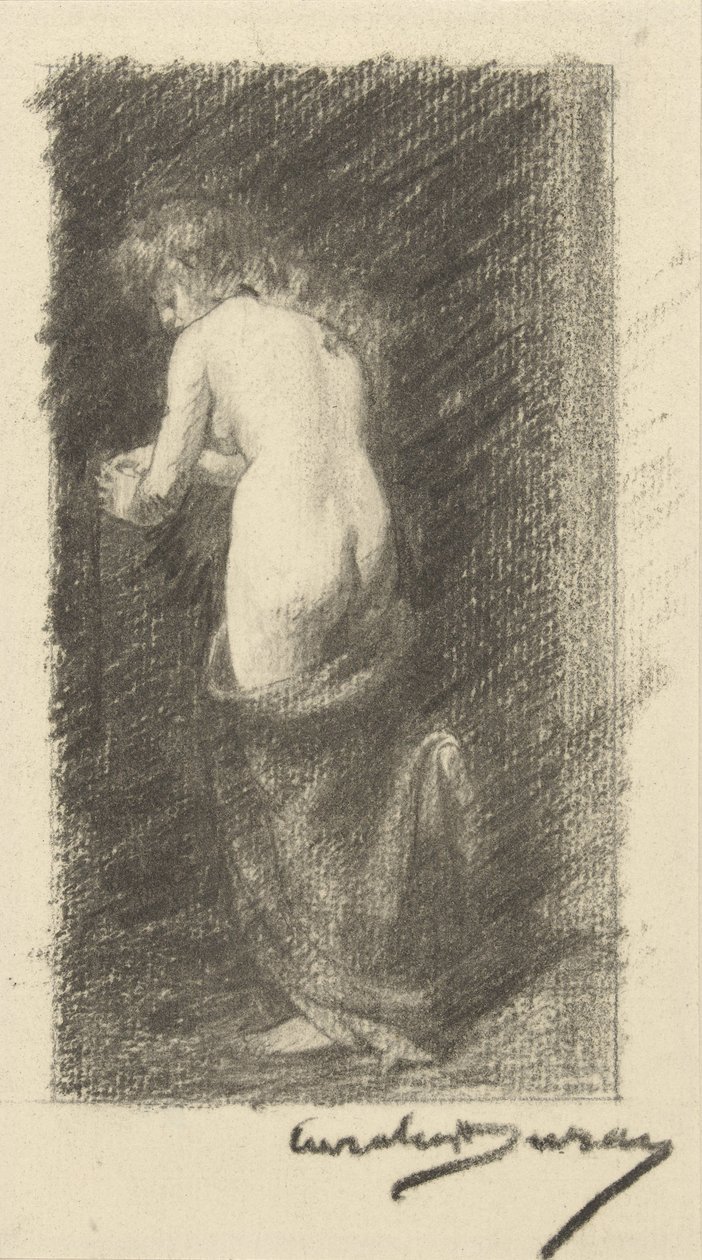 Studie nahé ženy při pohledu zezadu od Charles Emile Auguste Carolus Duran