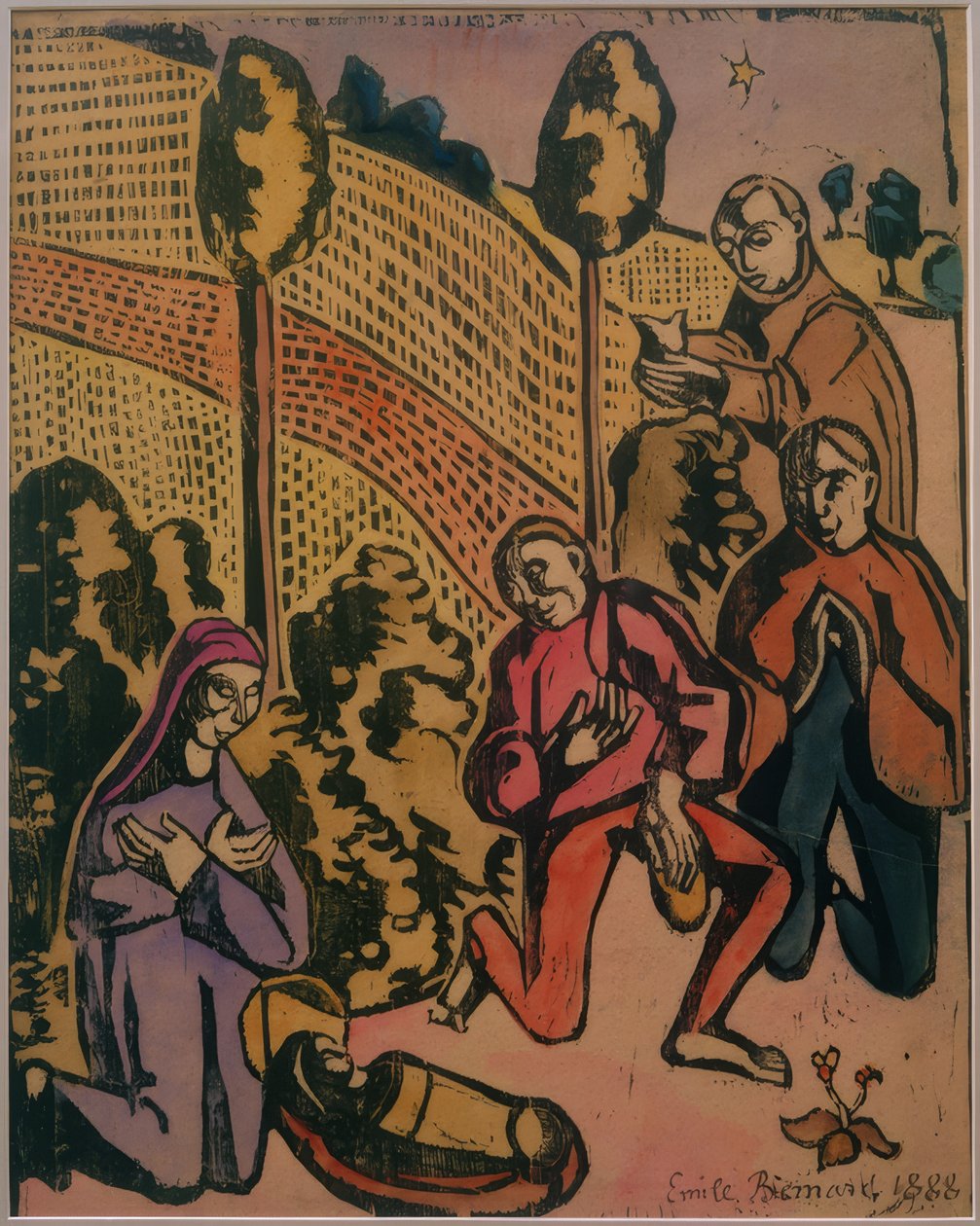 Klanění pastýřů od Emile Bernard
