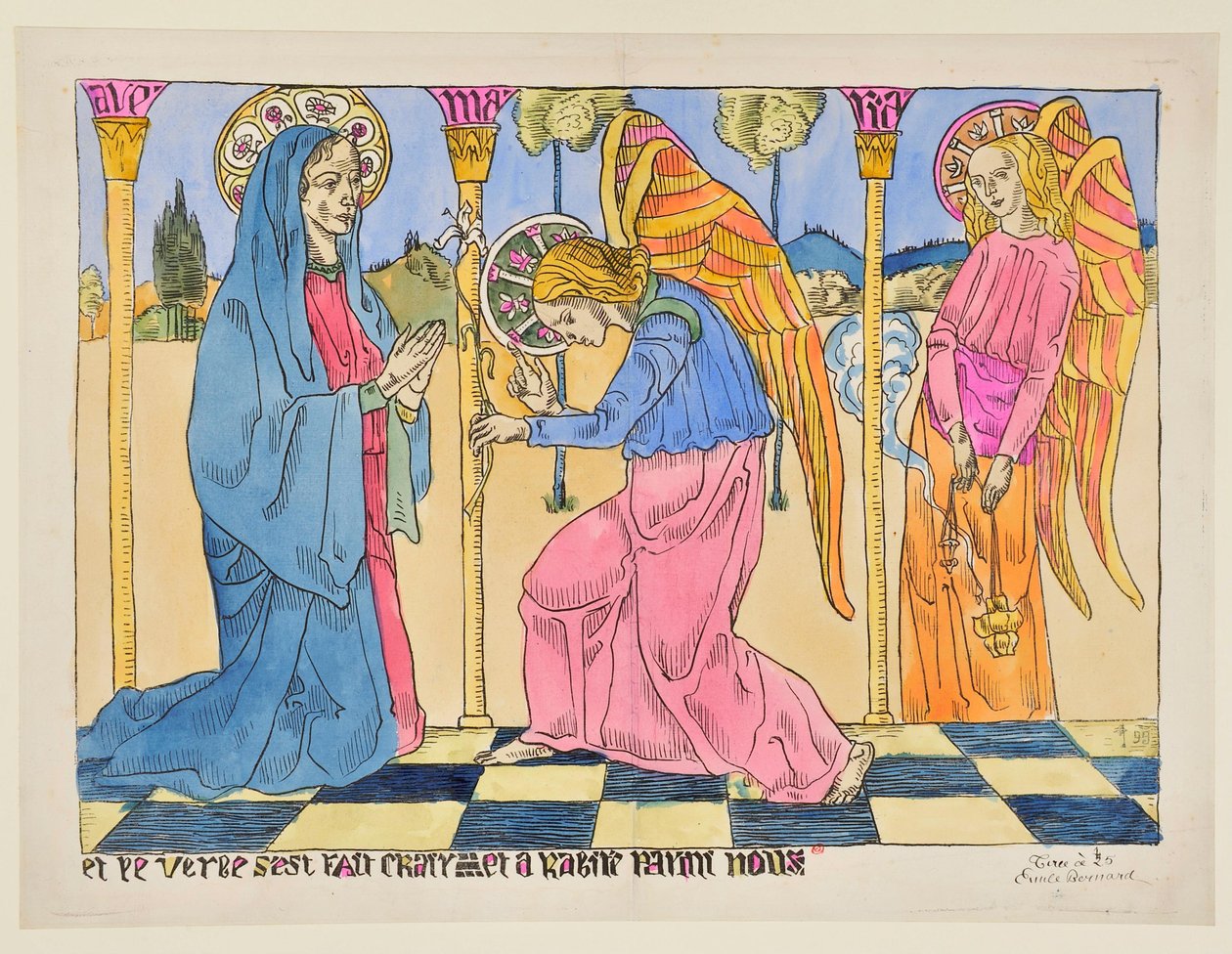 Zvěstování: A Slovo se stalo tělem a přebývalo mezi námi od Emile Bernard