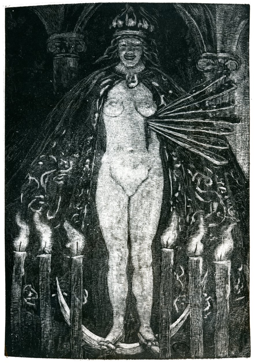 Ilustrace k básním od Charlese Baudelaira (1821-67) (rytina) (čb foto) od Emile Bernard