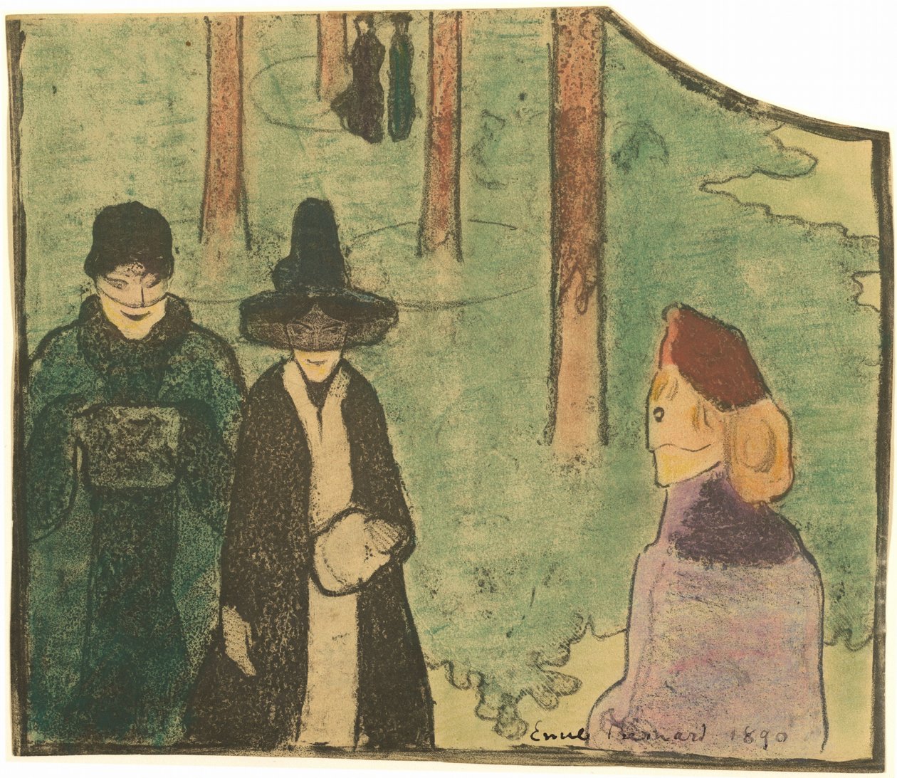 V lesích od Emile Bernard