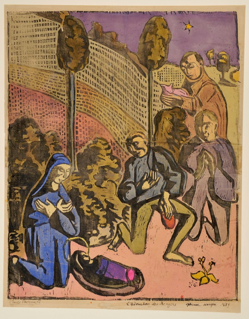Die Anbetung der Hirten od Emile Bernard