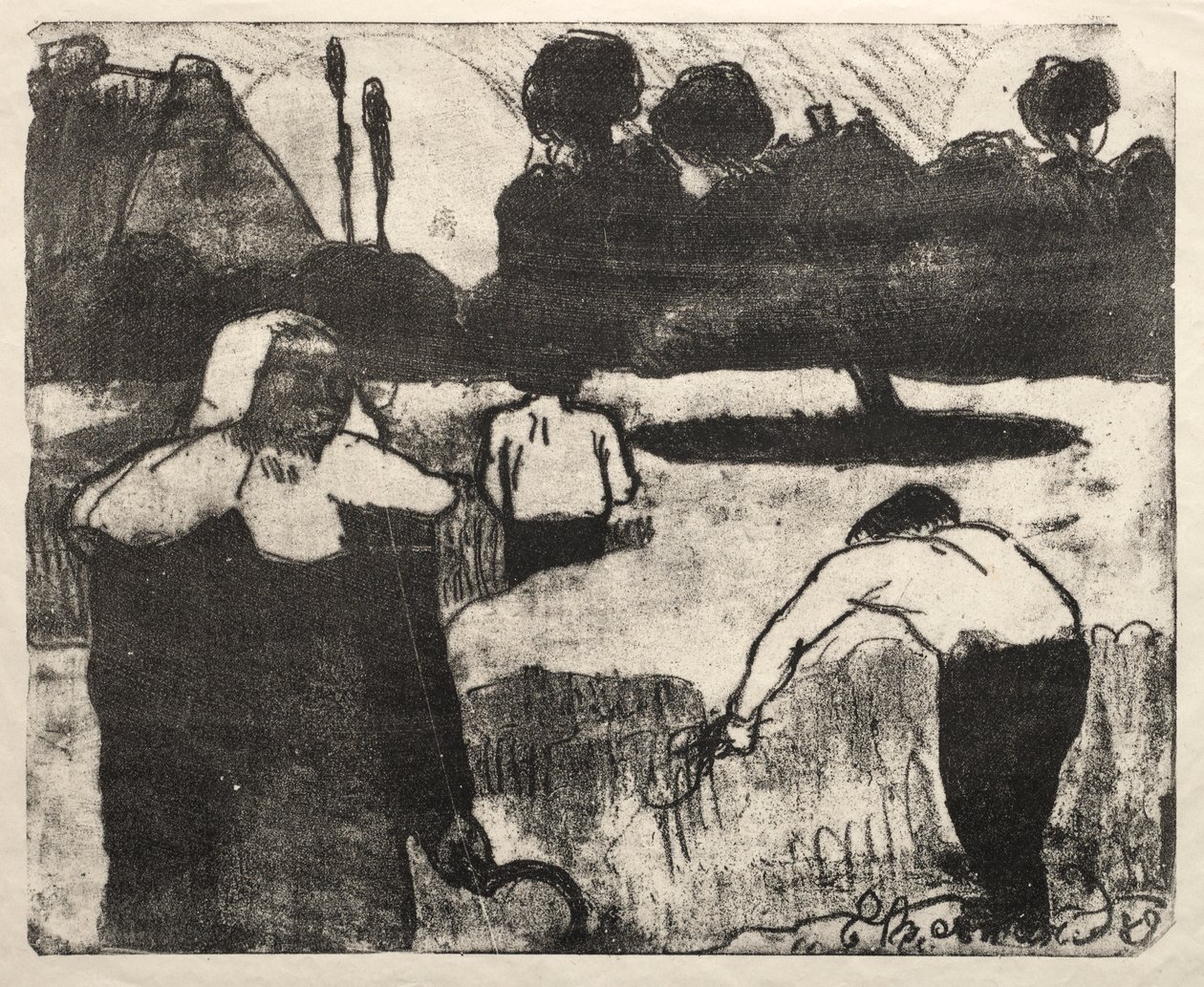 Les Bretonneries: The Harvesters od Emile Bernard