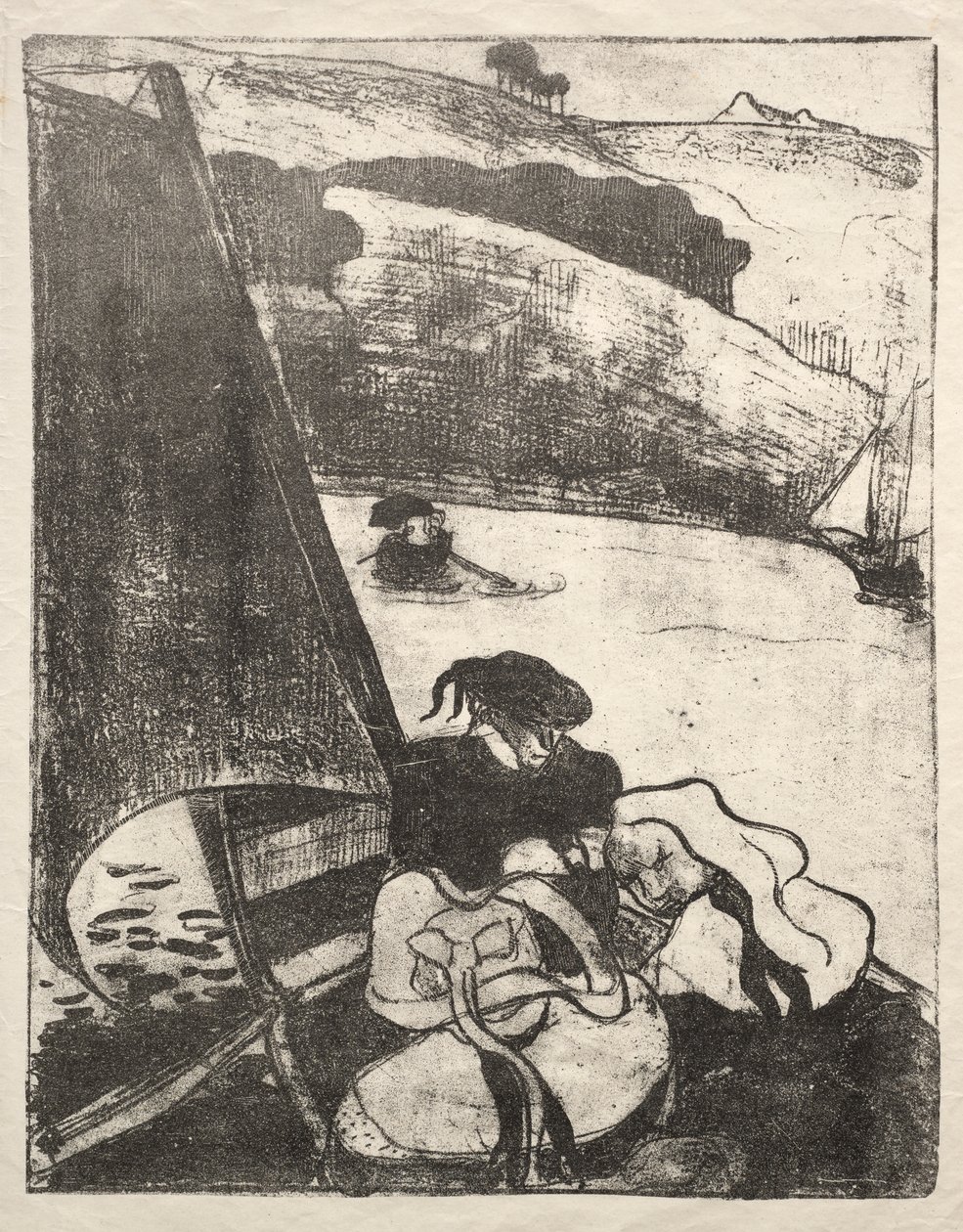Les Bretonneries: Návrat z pouti od Emile Bernard