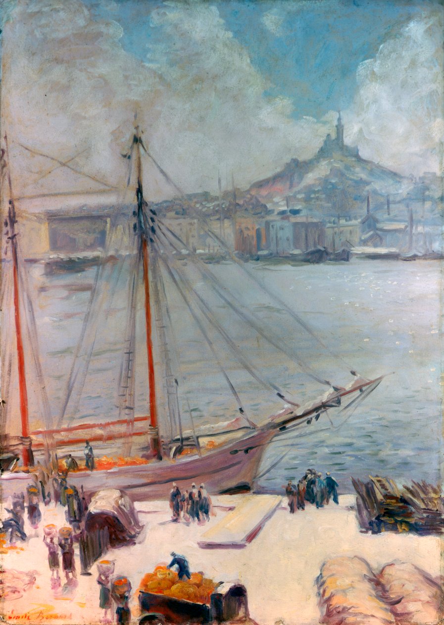 Marseille Quay, 1929 od Emile Bernard