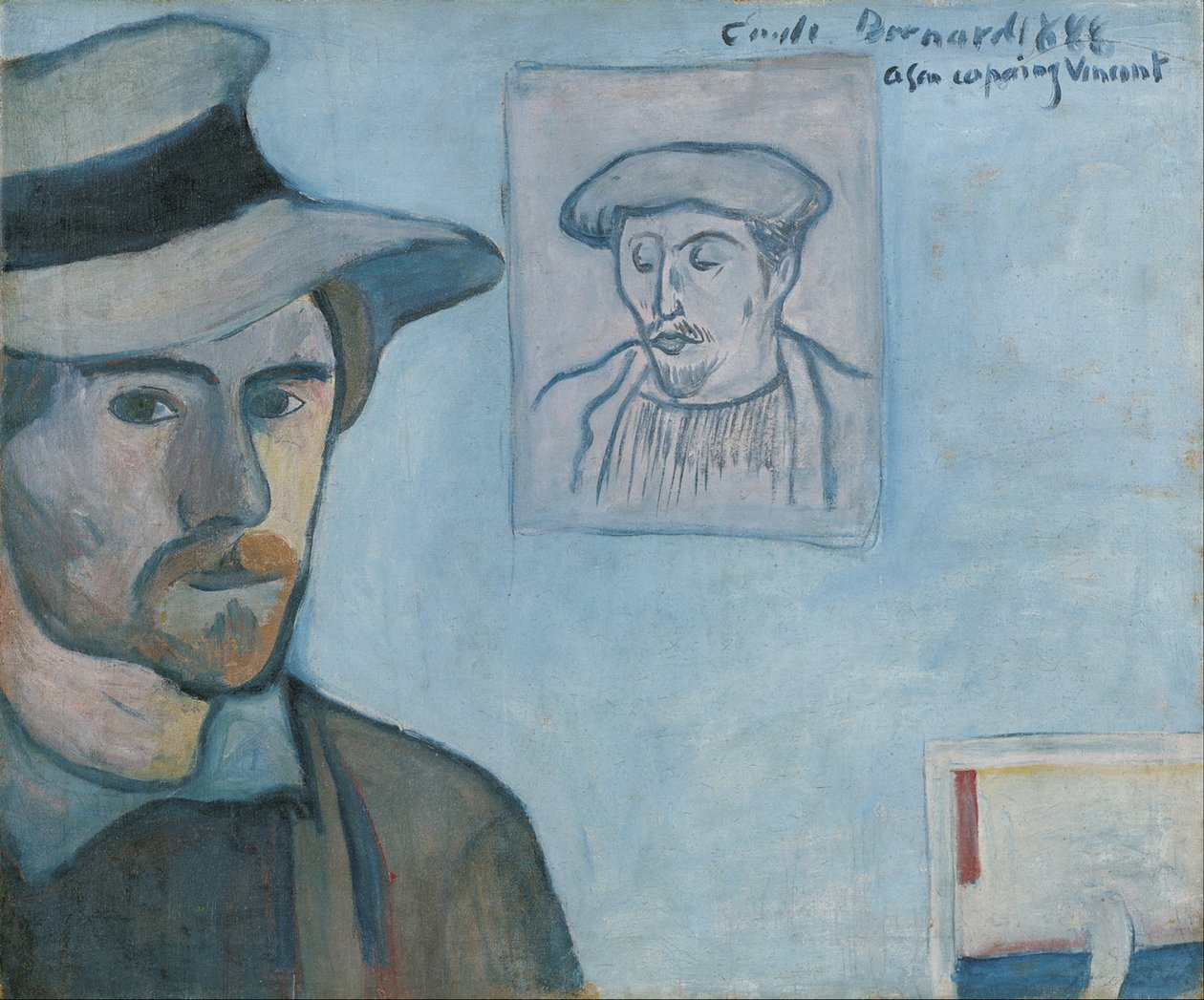 Autoportrét s portrétem Gauguina od Emile Bernard