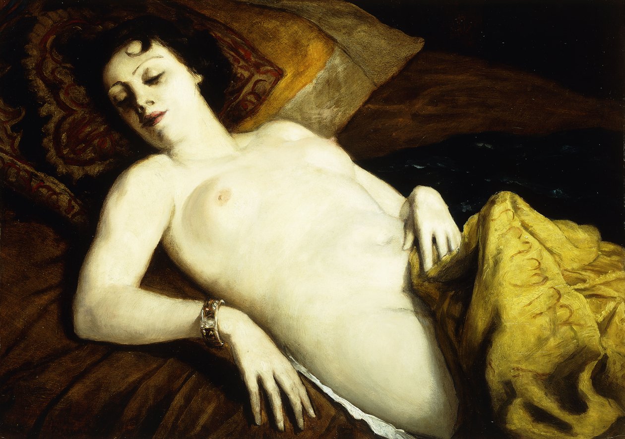 Spící akt s náramkem; Nu Couche au Bracelet, 1930 od Emile Bernard