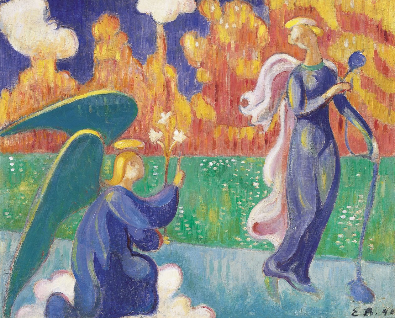 Zvěstování, 1890 od Emile Bernard
