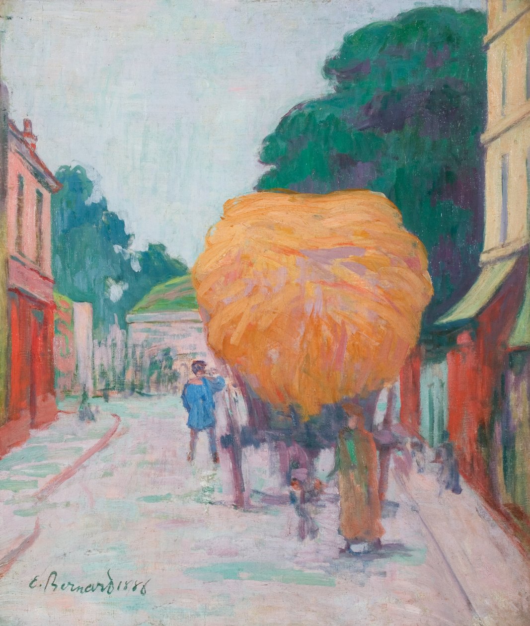Brána Asnieres: The Char of Hay, 1886 od Emile Bernard