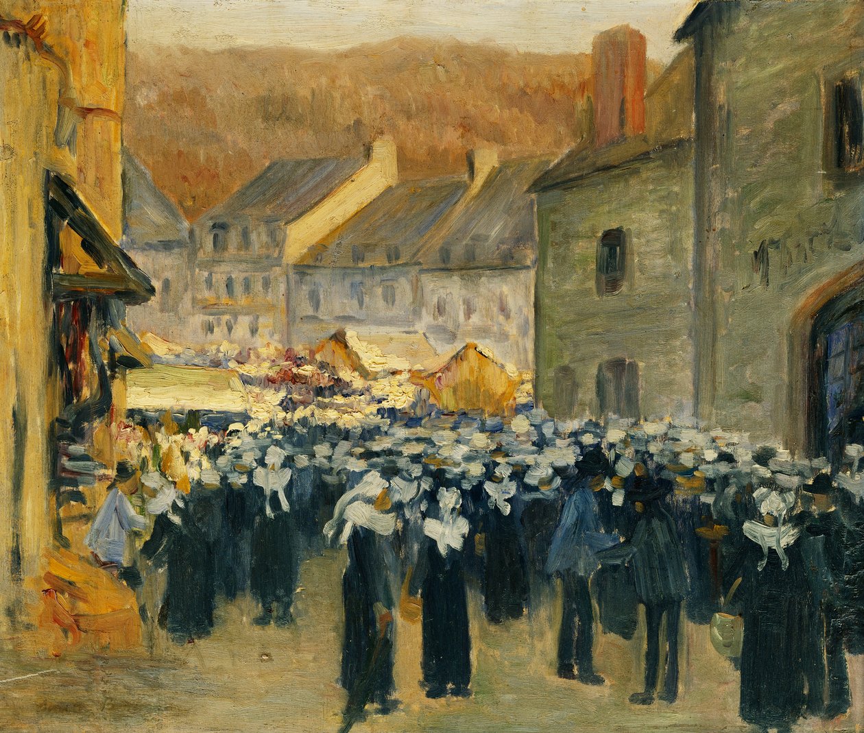 Trh v Pont-Aven; Trh v Pont-Aven, 1886 od Emile Bernard