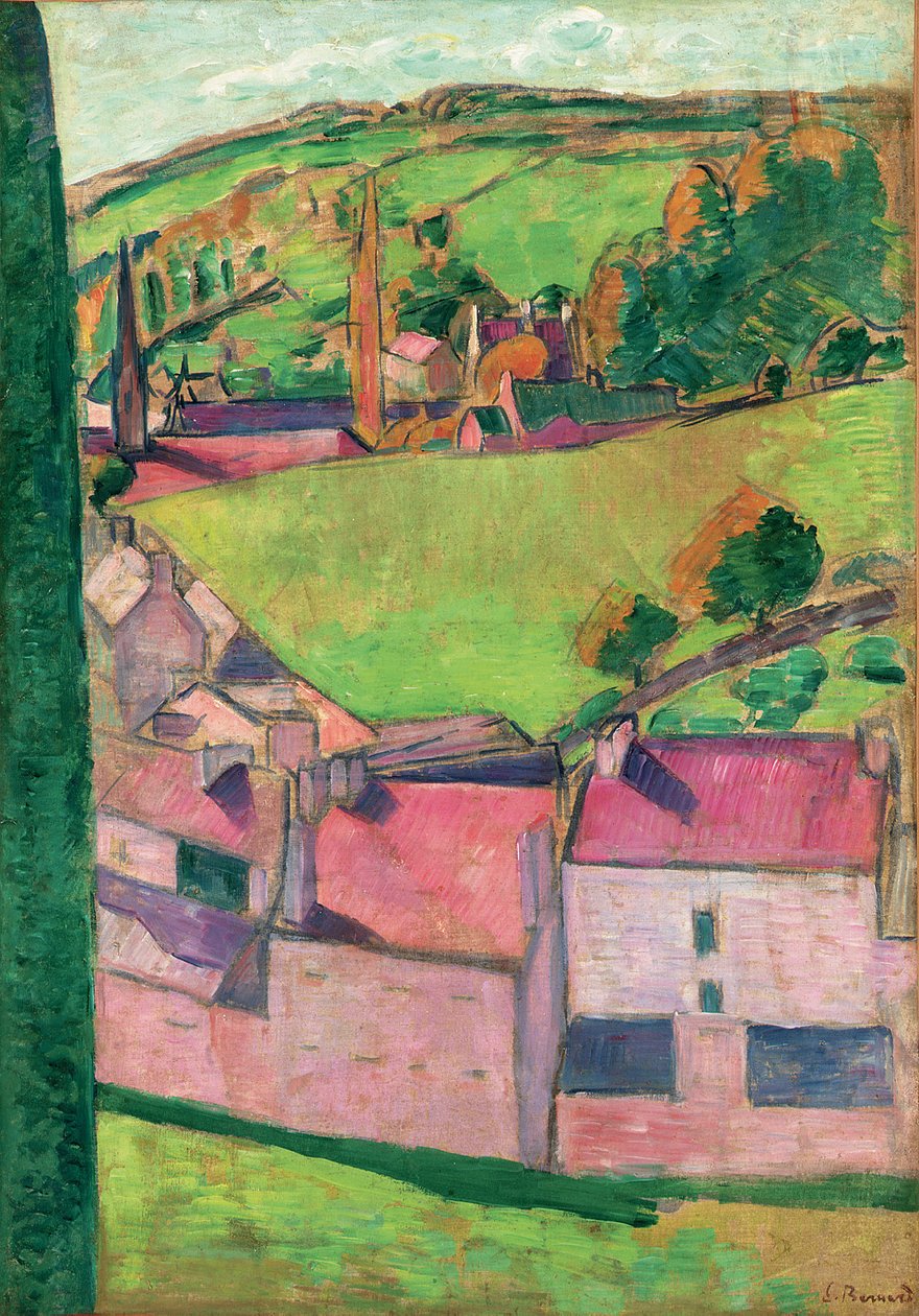 Pohled na Pont-Aven od Emile Bernard