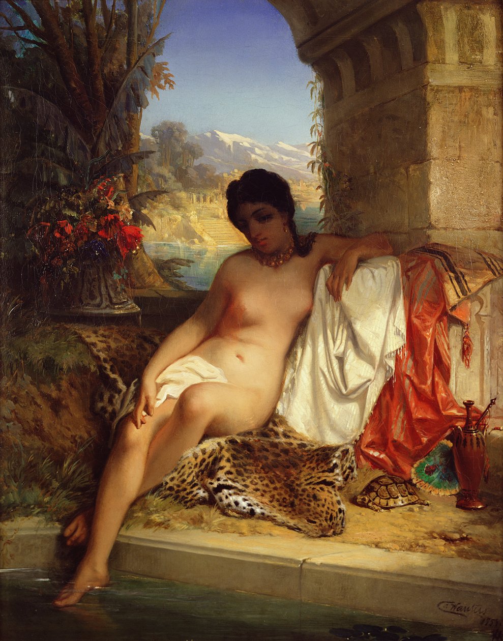 Odalisque, kolem roku 1880 od Emile Charles Wauters