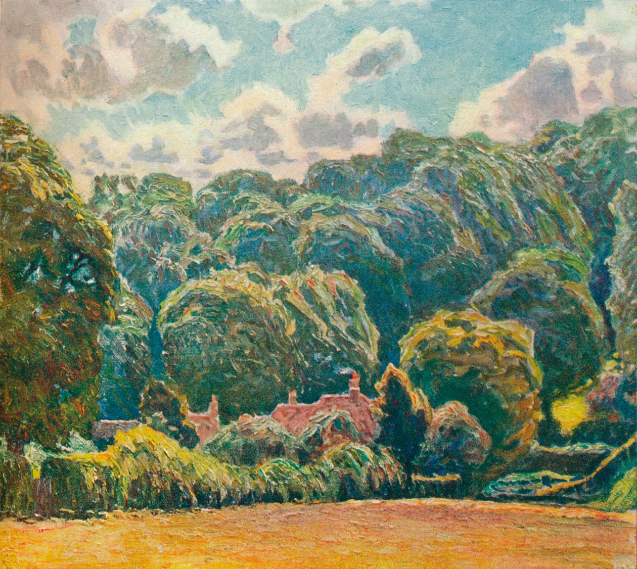 A Wooded Hillside, Upton Grey, c1914 od Emile Claus