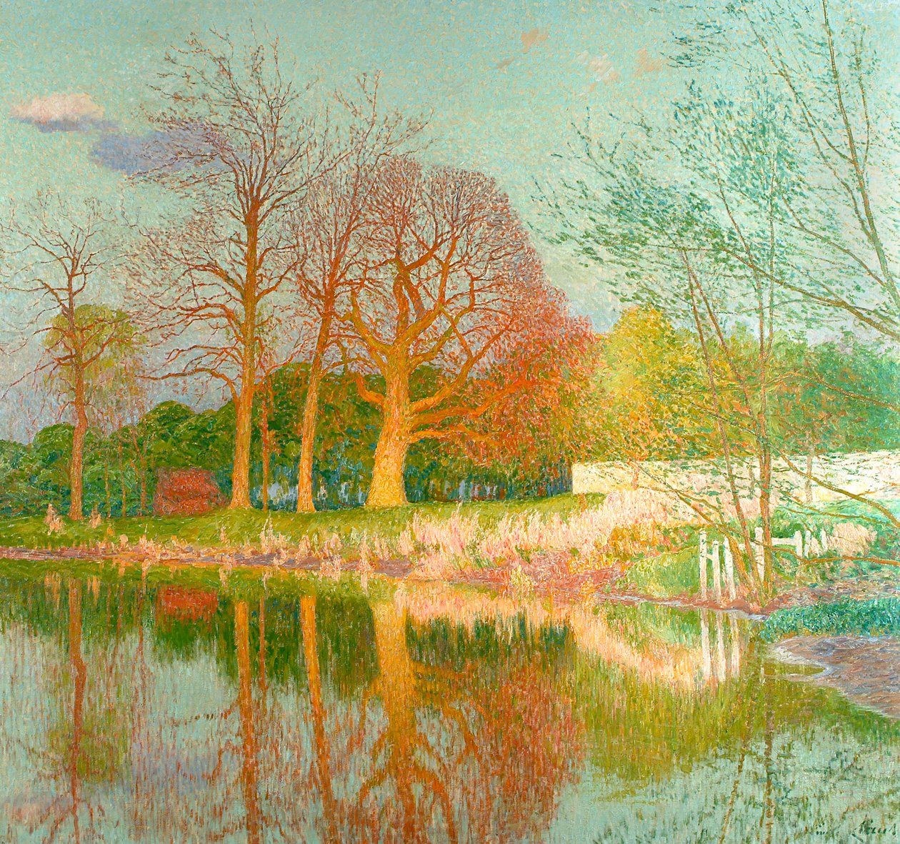 Kaštanovník ve večerním slunci od Emile Claus