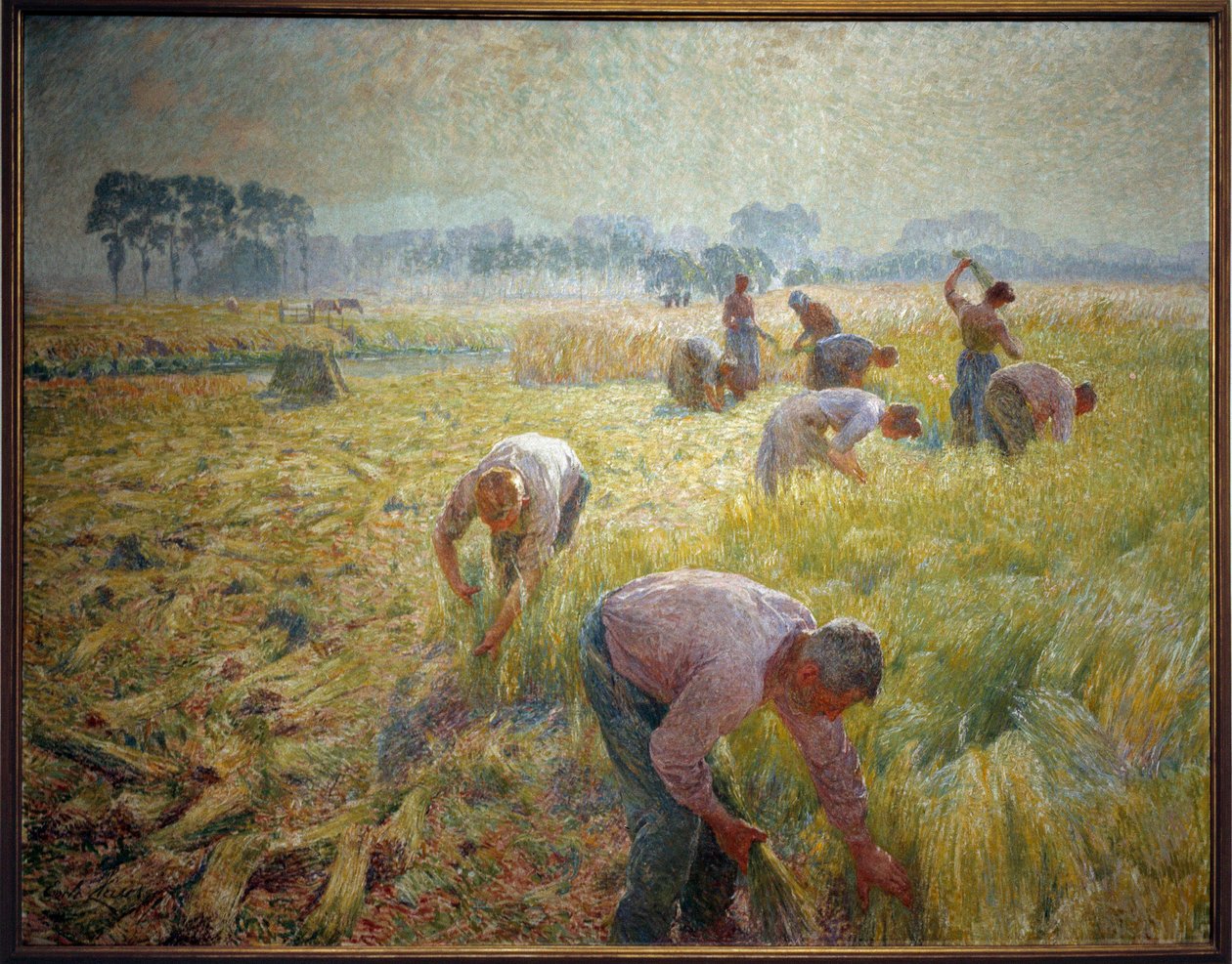 La collolte du linen Obraz Emile Clause (1849-1924) 1904 Ne. 1,56 X 2,01 m Brusel, Královské muzeum výtvarných umění od Emile Claus