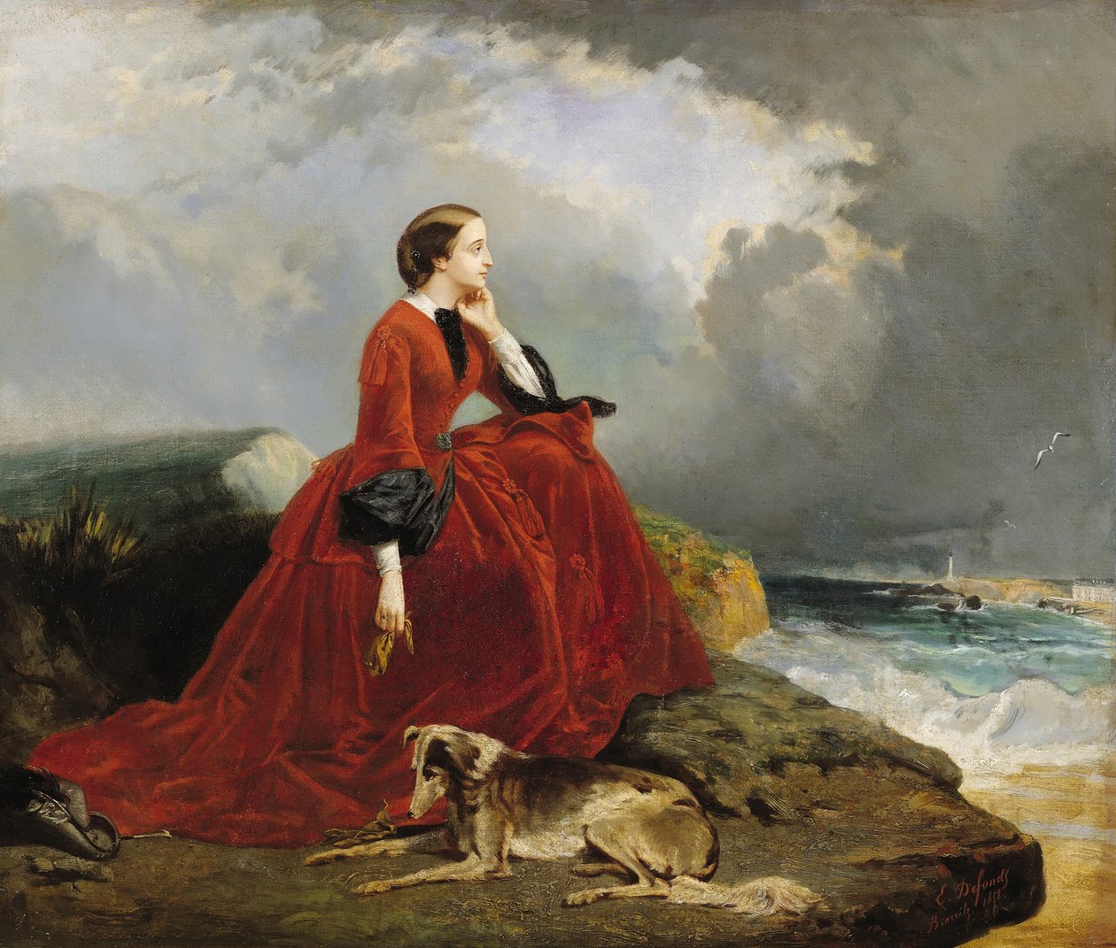 Císařovna Eugenie 1826-1920 v Biarritz. od Emile Defonds