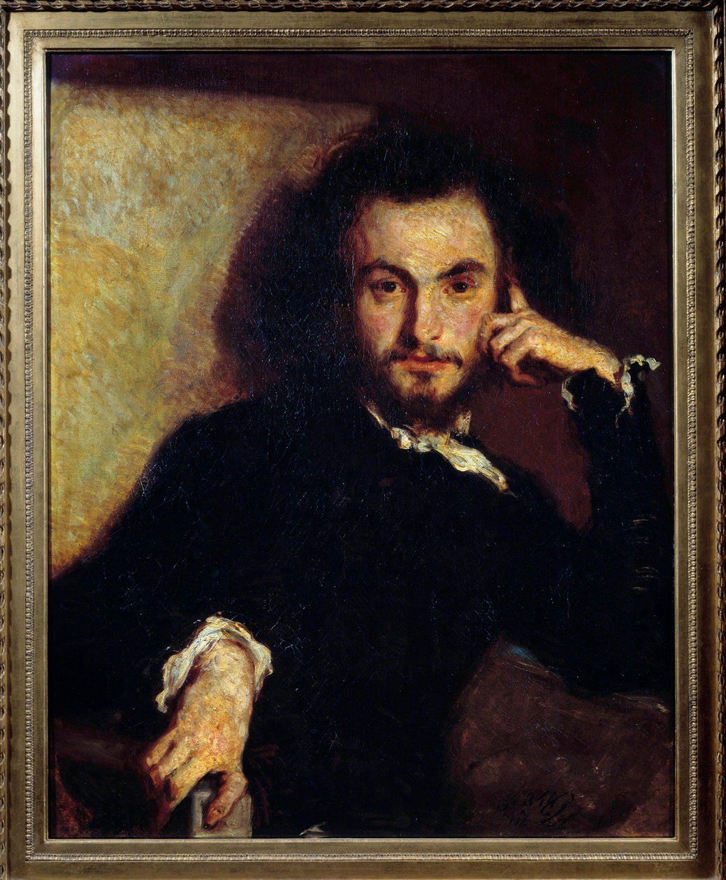Portrét Charlese Baudelaira (1821-1867) Obraz Emile Deroy (1820-1846) 1844 Ne. 0,8x0,65m od Emile Deroy