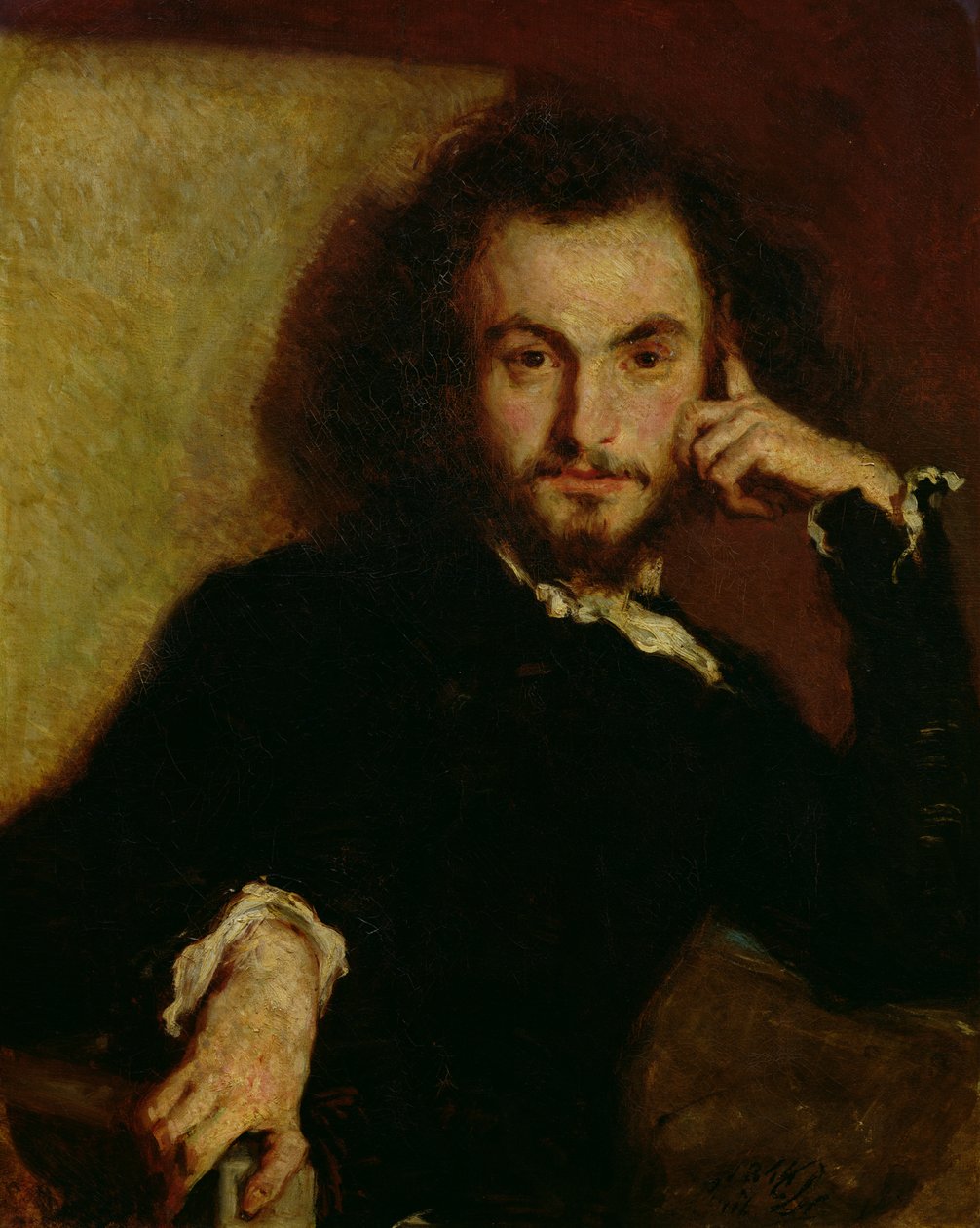 Portrét Charlese Baudelaira (1821-67) 1844 (olej na plátně) od Emile Deroy