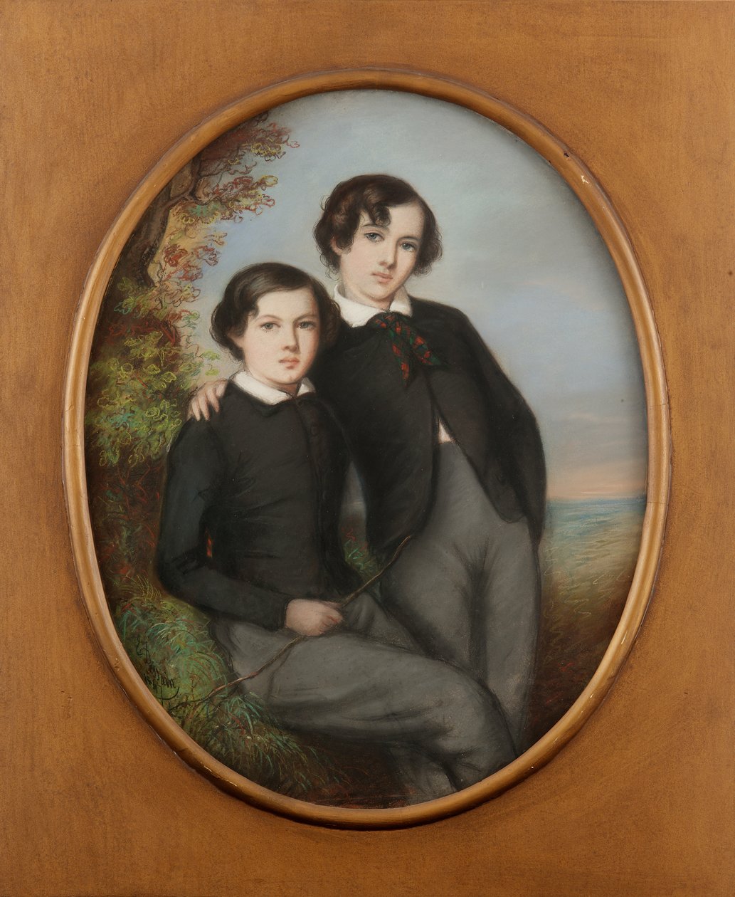Portrét J. McNeilla Whistlera a jeho bratra Williama Dr. Williama Whistlera, 1847. od Emile Francois Dessain