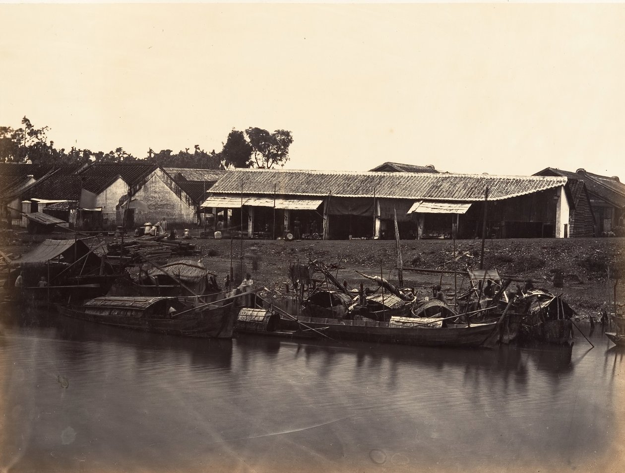Pohled na čínské město Cholen List č. 2, Saigon, Cochinchina, 1866. od Emile Gsell