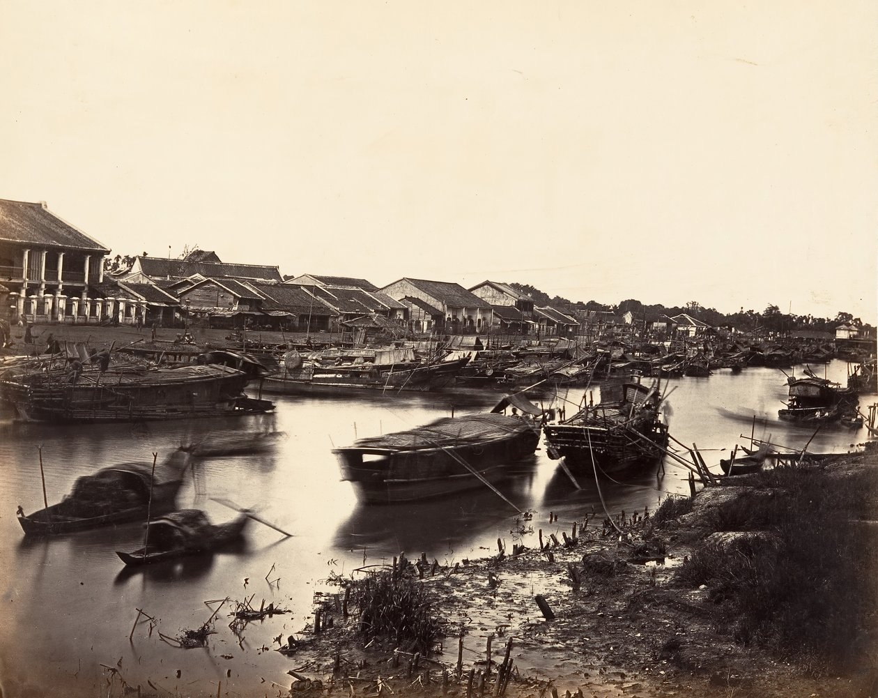 Pohled na čínské město Cholen list č. 5, Saigon, Cochinchina, 1866. od Emile Gsell