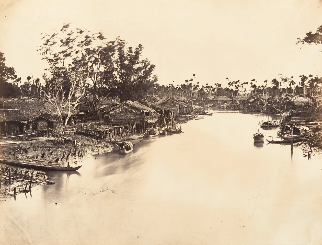 Pohled na čínské město Cholen List č. 6, Saigon, Cochinchina, 1866. od Emile Gsell