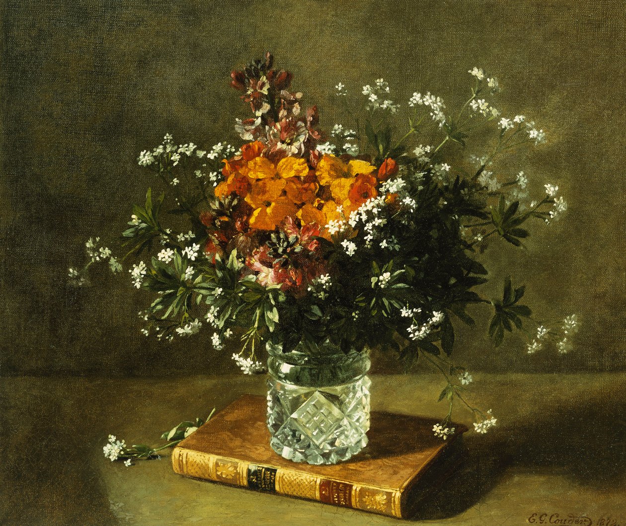 Květinové zátiší, 1872 od Emile Gustave Couder