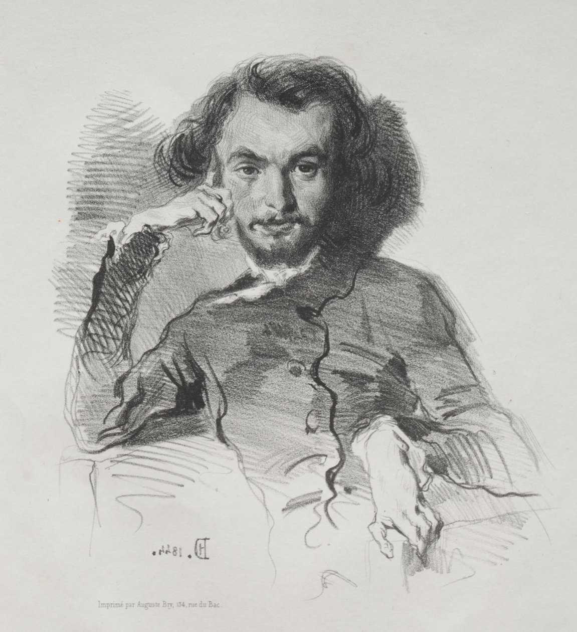 Charles-Pierre Baudelaire, 1844. od Emile Isidore Deroy