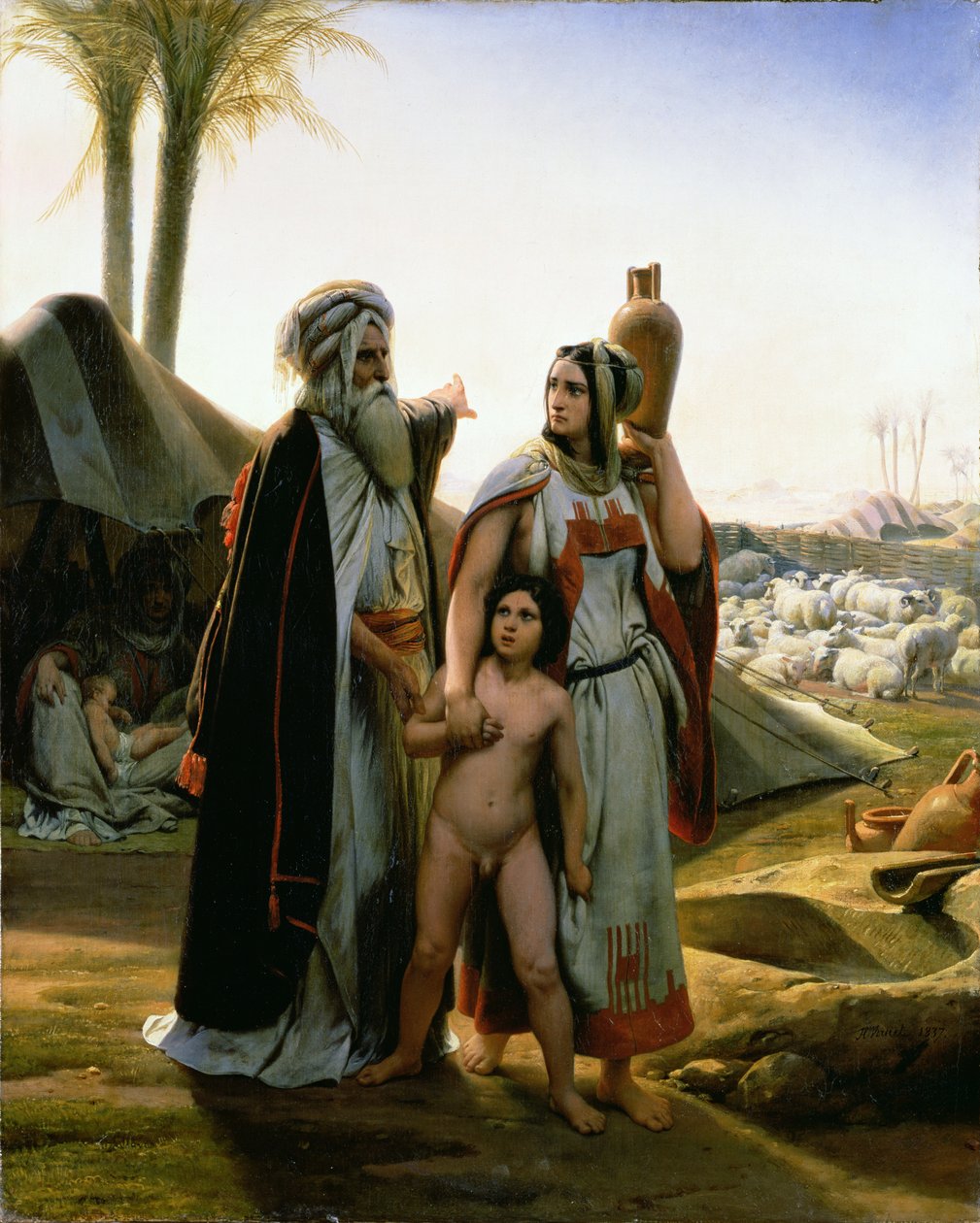 Abraham odvrací Hagar, 1837 od Emile Jean Horace Vernet