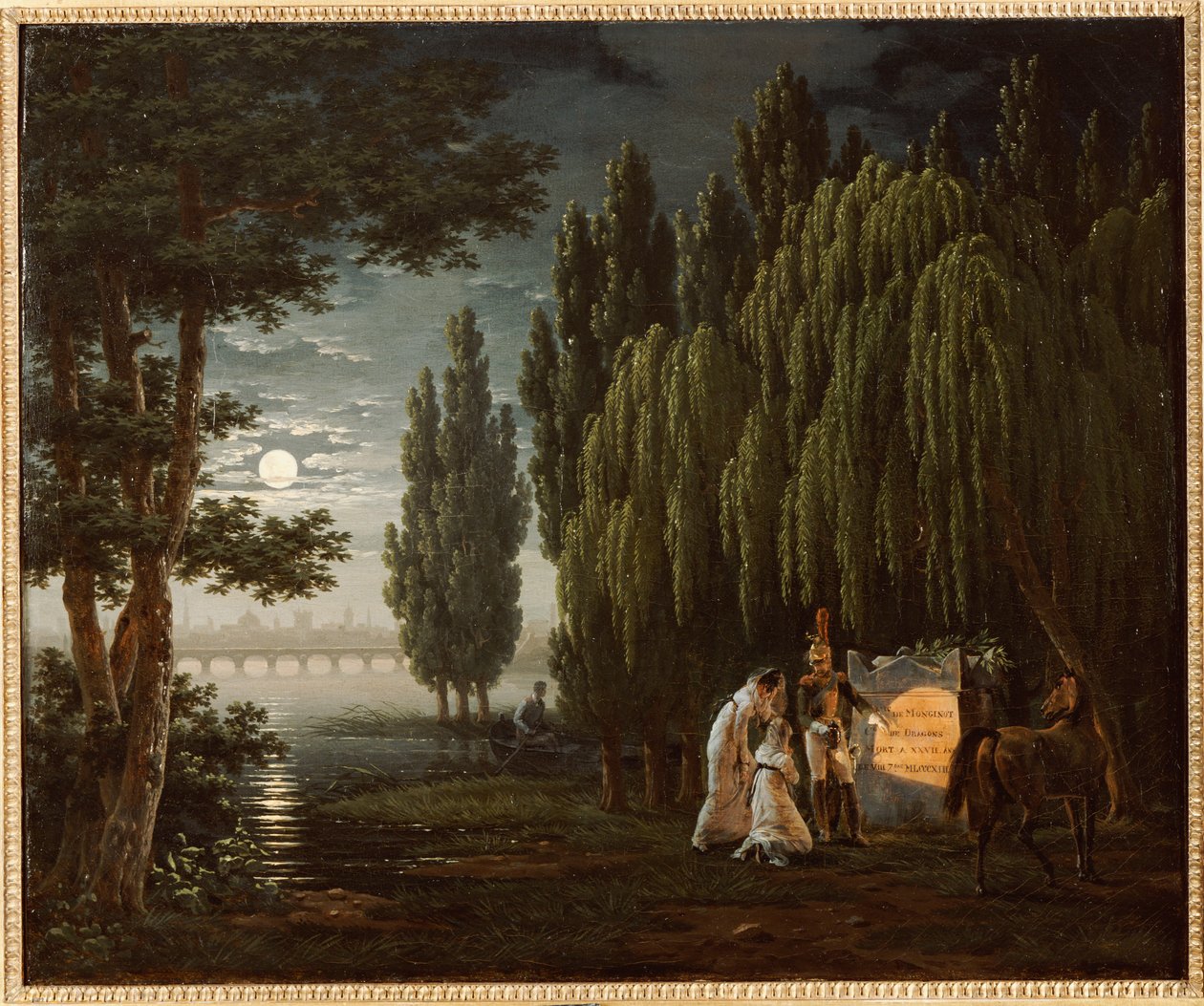 U hrobky plukovníka Monginota od Emile Jean Horace Vernet