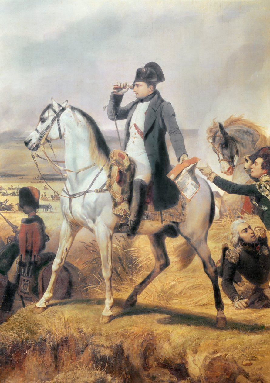 Detail Napoleona z bitvy u Wagramu, 6. července 1809, 1836 od Emile Jean Horace Vernet