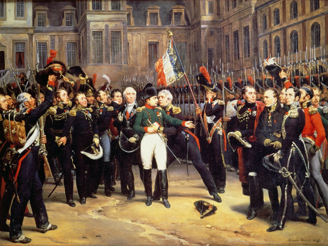 Loučení z Fontainebleau, 20. dubna 1814 od Emile Jean Horace Vernet