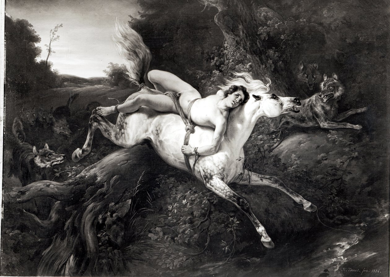 Mazeppa, 1826 od Emile Jean Horace Vernet