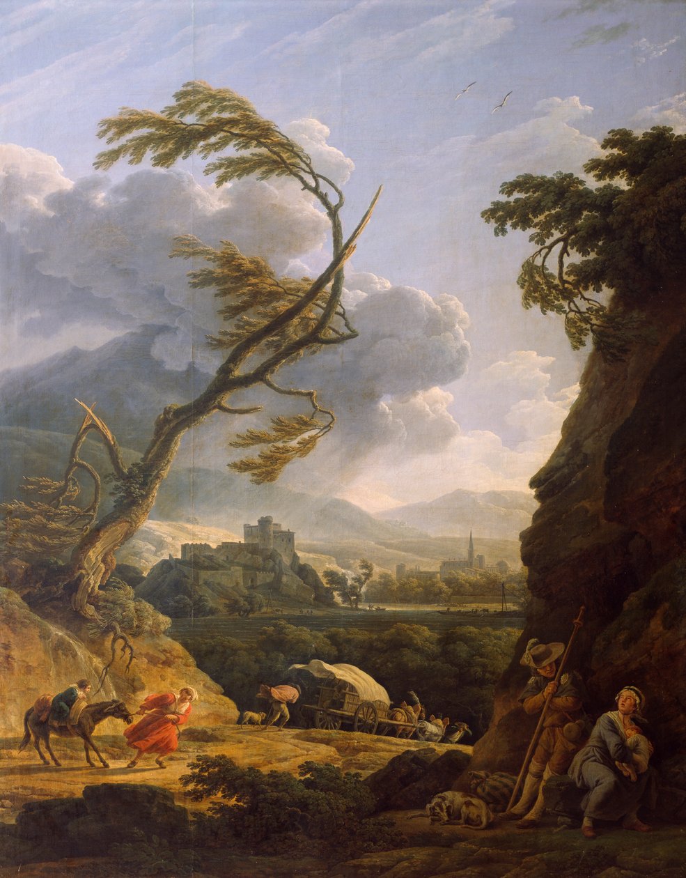 Midi sur terre, coup de vent od Emile-Jean-Horace Vernet (1789-1863) od Emile Jean Horace Vernet