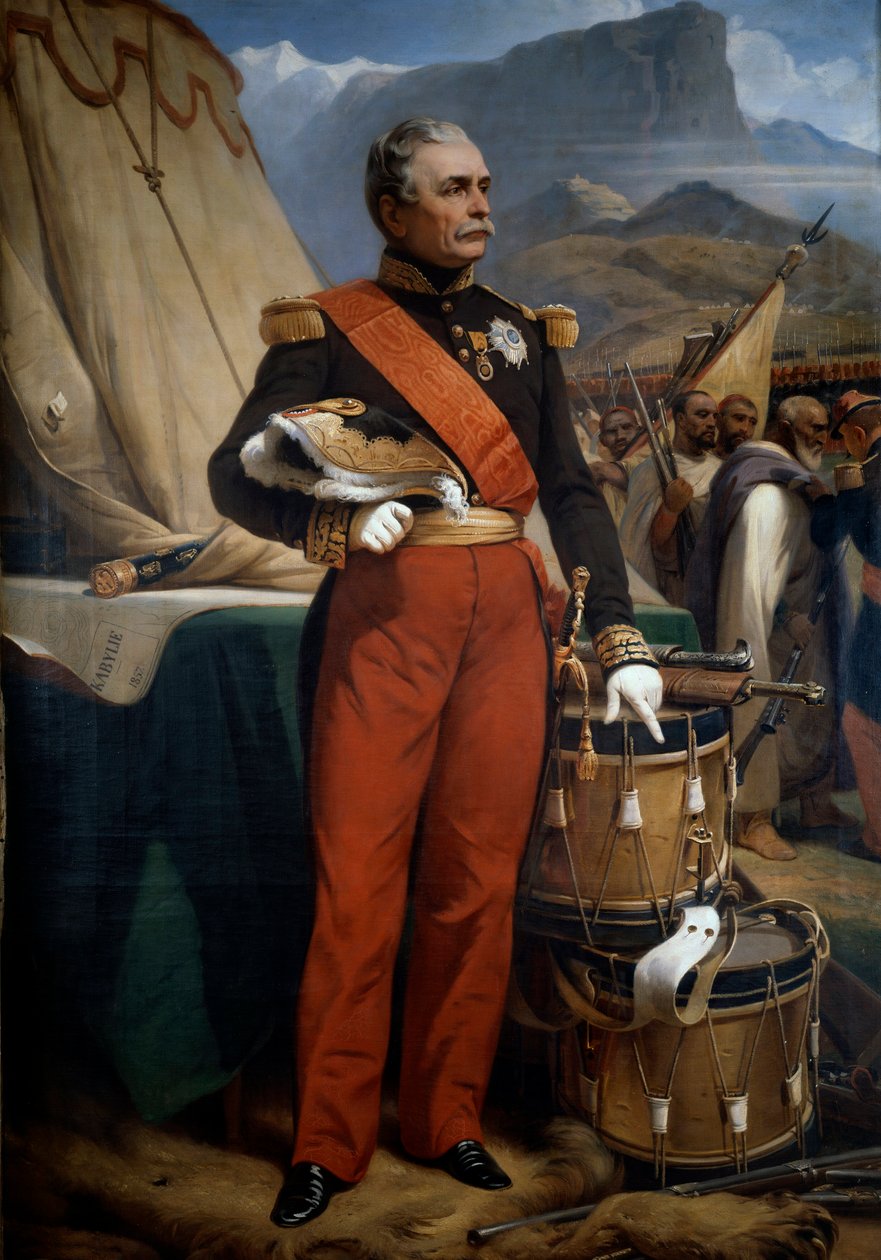 Portrét Marechala Jacques Louis Cesar Alexandre Randon (1795-1871) během expedice do Alžírska v Kabilie v roce 1857. Obraz Horace Verneta (1789-1863) od Emile Jean Horace Vernet