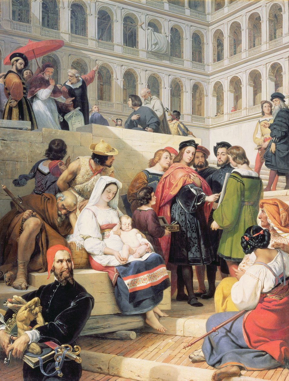 Raphael ve Vatikánu, 1832 od Emile Jean Horace Vernet