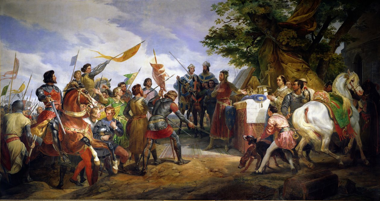 Bitva u Bouvines, 27. července 1214, 1827 od Emile Jean Horace Vernet