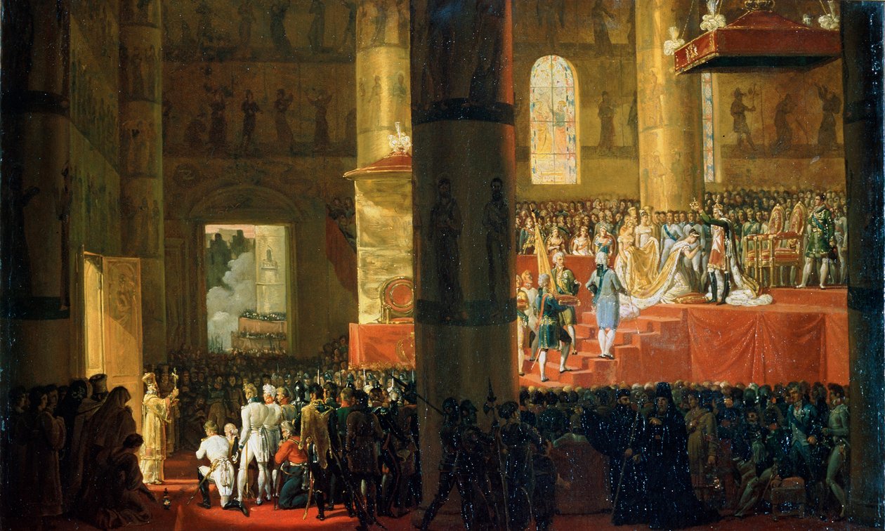 Korunovace císařovny Marie Fjodorovny 5. dubna 1797, 19. století. od Emile Jean Horace Vernet