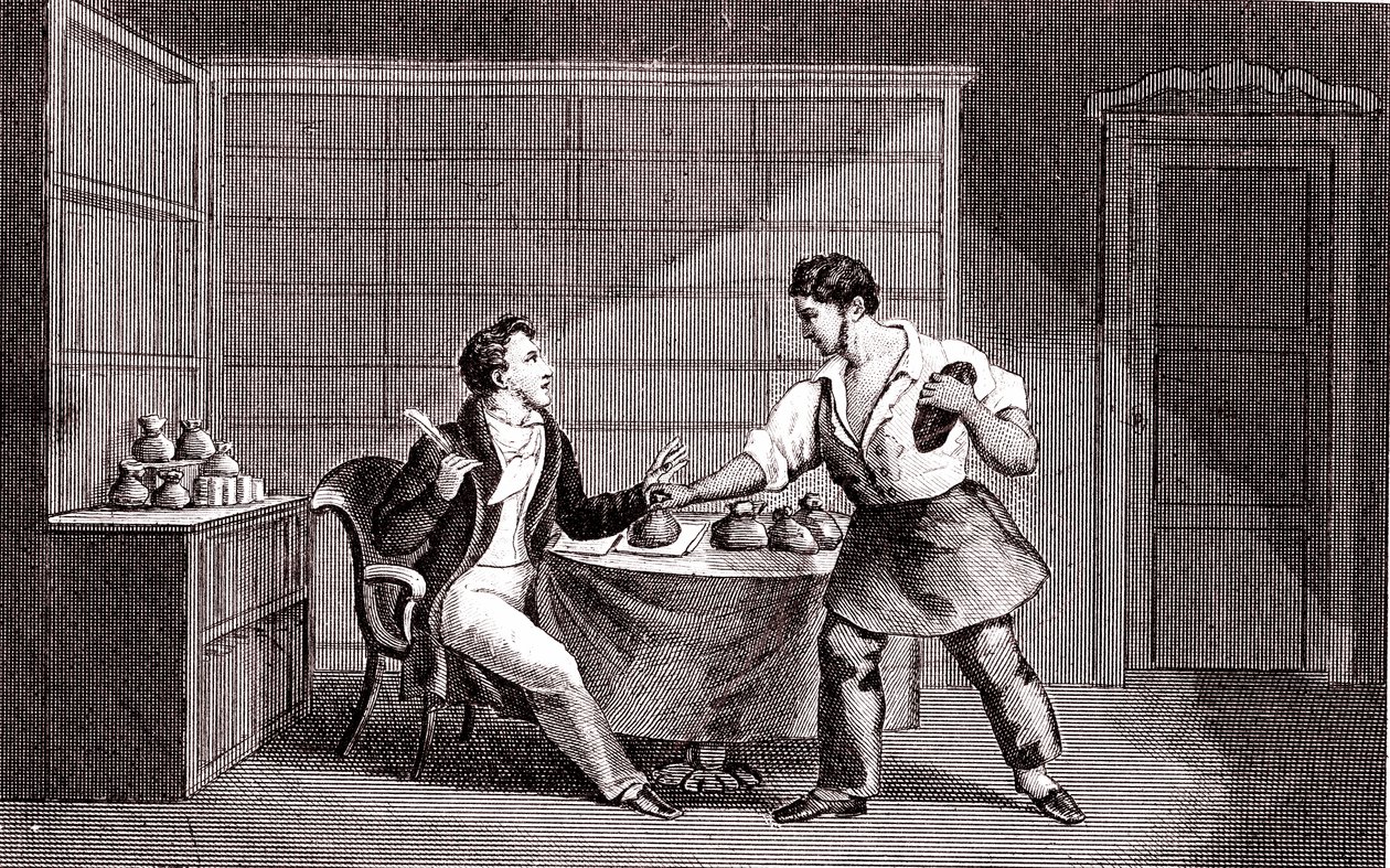 Švec a finančník Fable de La Fontaine od Emile Joseph Alexandre Gouget
