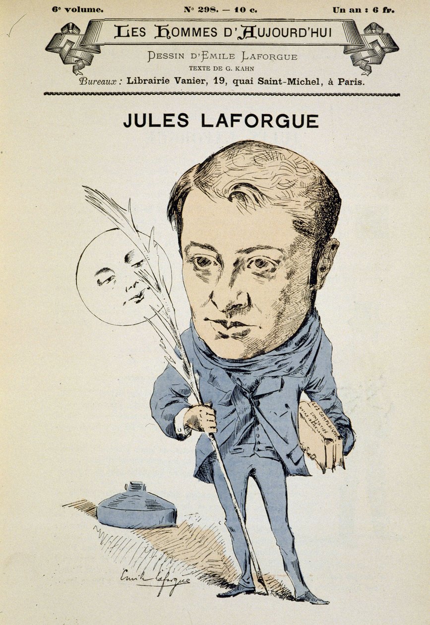 Portrét Julese Laforgue. Obálka „Muži dneška““. n.d. 19. století od Emile Laforgue