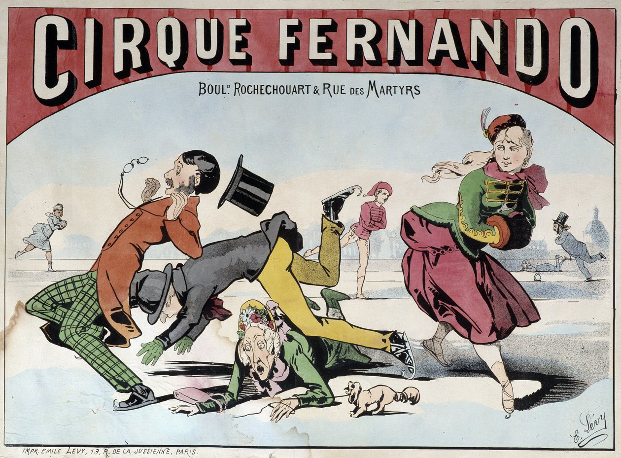 Cirque Fernando - Plakát od Lévyho, konec 19. století Cirque Fernando - Plakát od Lévyho, konec 19. století od Emile Levy