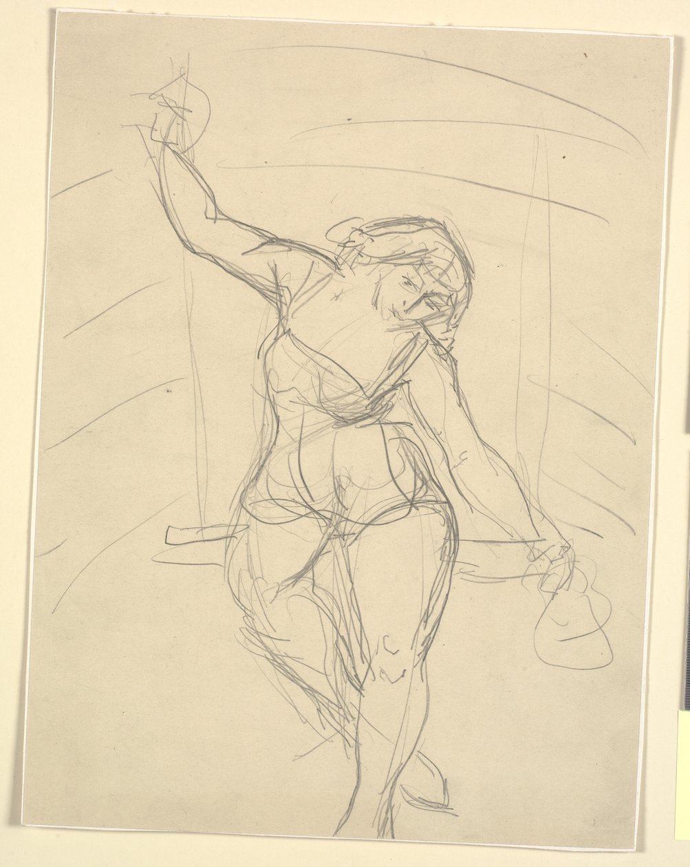 Umělkyně sedící na hrazdě od Emile Othon Friesz